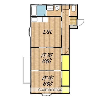 コーポなかじま[2DK/39.74m2]の間取図