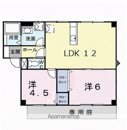 プラドールみるしまＢ棟[2LDK/50.26m2]の間取図