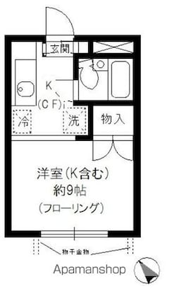 メゾン・ド・ルルス[1R/19.87m2]の間取図