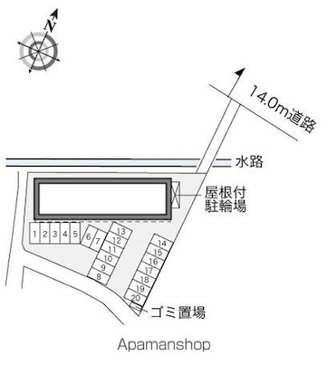 レオパレスフローリッシュⅡ[1K/28.02m2]の駐車場2