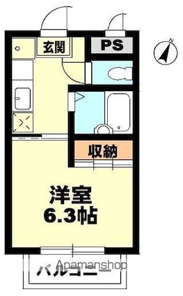アトム７ーＡＲＫ[1K/21.87m2]の間取図
