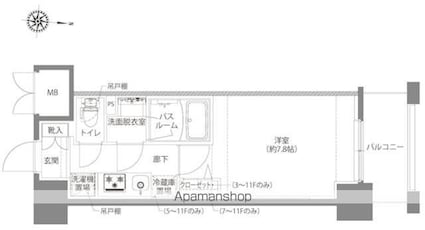ＡＥＬＬ亀有[1K/26.61m2]の間取図