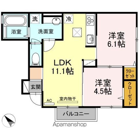 アーデル多治米の間取り写真