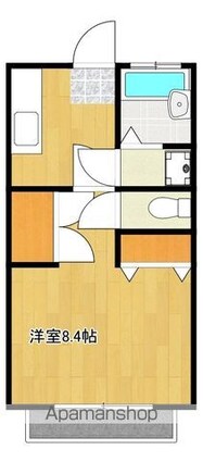 セゾンポルテニア[1K/28.13m2]の間取図