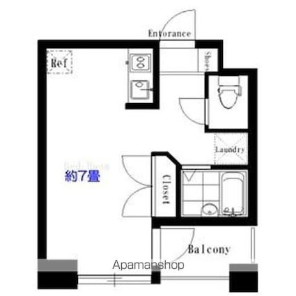 シンシア銀座ＥＡＳＴ[1R/21.42m2]の間取図