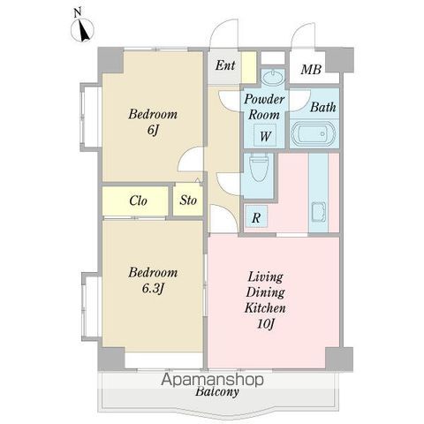 千葉市緑区おゆみ野南のマンションの間取り