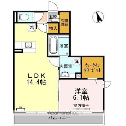 Ｌｕｃｅ[1LDK/50.37m2]の間取図