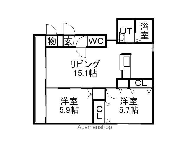 大光10番館の間取り写真