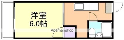 岡山県倉敷市笹沖[1K/19.83m2]の間取図