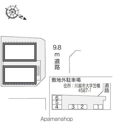 レオパレスＨＡＰＰＹ　ＴＯＷＮ[1K/19.87m2]の配置図