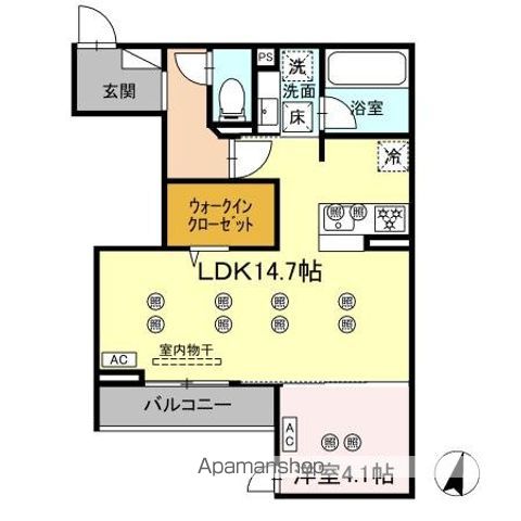 ディアライズ綾羅木本町 A棟の間取り写真
