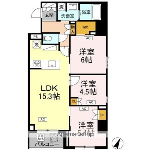 ロイジェント戸越銀座の間取り写真