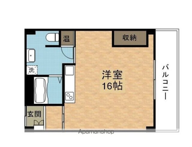 ほほえみやすの郷[1R/44.81m2]の間取図