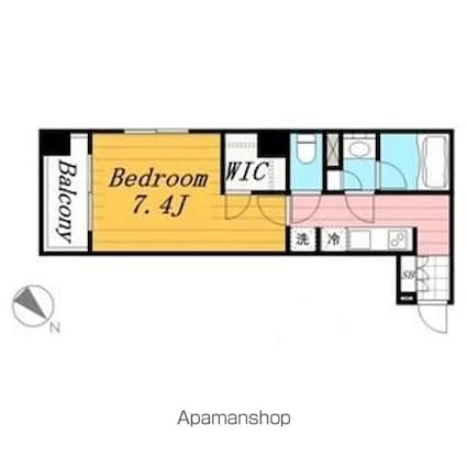 オーク高輪Ⅱ[1K/29.58m2]の間取図
