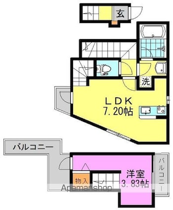東京都杉並区阿佐谷南２丁目[1LDK/30.87m2]の間取図