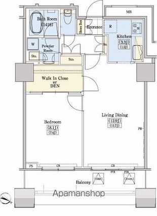 東京都豊島区上池袋１丁目[1LDK/57.24m2]の間取図