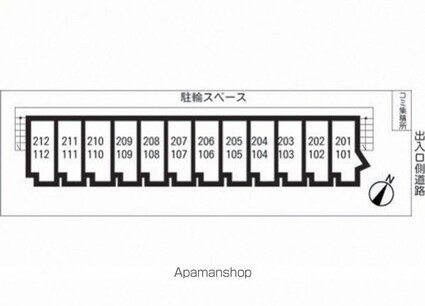 アネックスⅢＢ[1K/16m2]の配置図