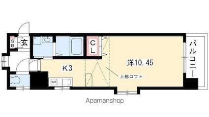 愛知県名古屋市千種区末盛通２丁目[1K/33.08m2]の間取図