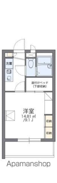 レオパレスＧｒｅｅｎ　Ｈｉｌｌ[1K/23.18m2]の間取図