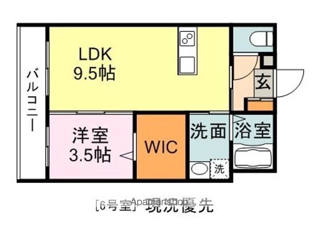 プランドール沖野上の間取り写真