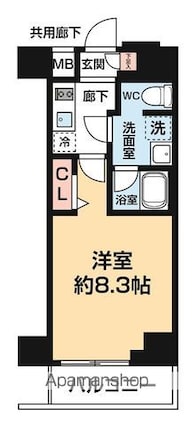 ＡＲＣＯＢＡＬＥＮＯ　ＫＡＮＡＭＡＣＨＩⅡ[1K/25.6m2]の間取図