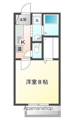 グリンルーフＡ[1K/27.08m2]の間取図