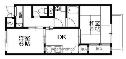 ＮＯＧコーポ[2DK/44.53m2]の間取図