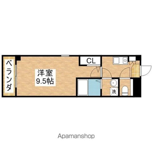 ホワイトキューブ[1K/28.05m2]の間取図