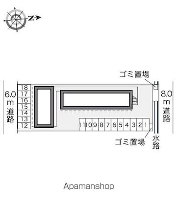 レオパレス瑞穂[1K/20.28m2]の配置図
