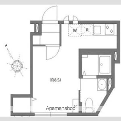 アベリアハイム[1R/19.7m2]の間取図