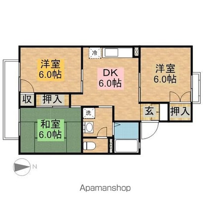 ハイツ小池[3DK/53.46m2]の間取図
