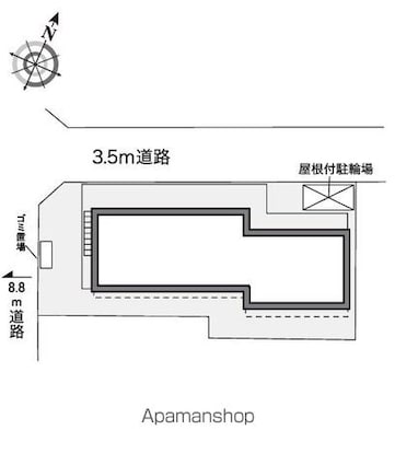 レオパレスＬＡＣ[1K/19.87m2]の配置図