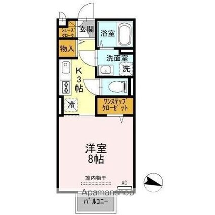 シクルアヴェニュー[1K/30.03m2]の間取図