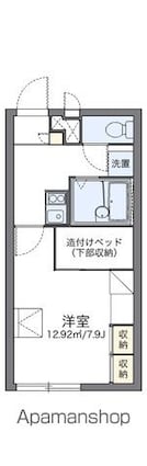 レオパレスコンフォール石橋Ｆ[1K/22.02m2]の間取図
