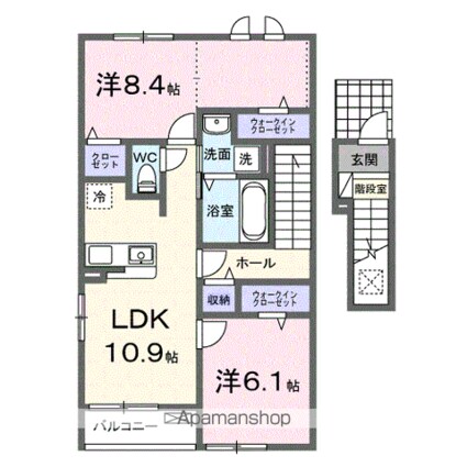 広島県福山市春日町浦上[2LDK/61.14m2]の間取図