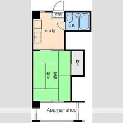 門田ビル[1K/18.5m2]の間取図