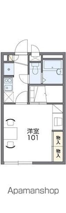 レオパレスα　Ⅱ[1K/23.18m2]の間取図