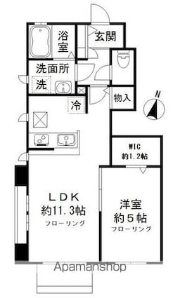 ＶＩＶＲＥ　ＴＳＵＪＩ[1LDK/40.75m2]の間取図