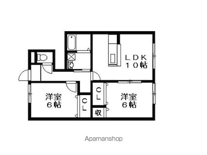 ボナールゲート[2LDK/54.46m2]の間取図