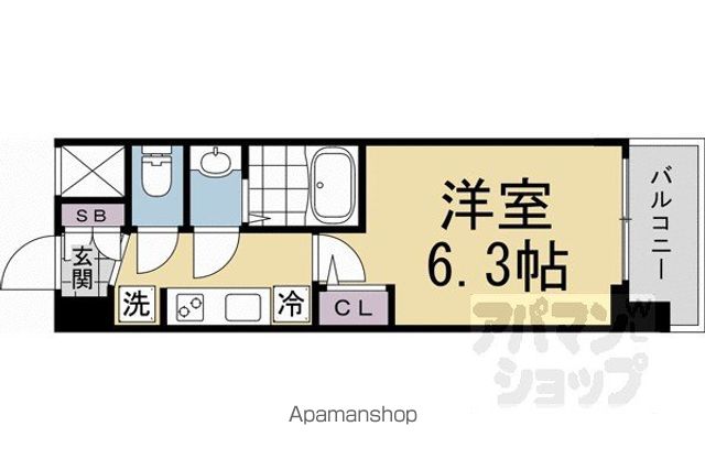 東海道本線 京都駅 徒歩8分 7階建 新築の間取り写真