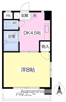 ファーストイン南斎院[1DK/25.51m2]の間取図