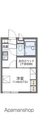 レオパレスＢｒｉｇｈｔｏｎ宮司[1K/19.87m2]の間取図