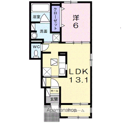 レスポワール　Ｆ[1LDK/50.06m2]の間取図