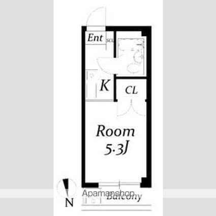 パークアベニュー桜[1R/16.12m2]の間取図