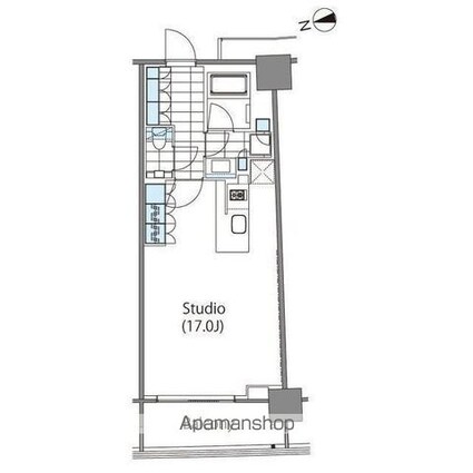 コンフォリア新宿イーストサイドタワー[1R/43.07m2]の間取図