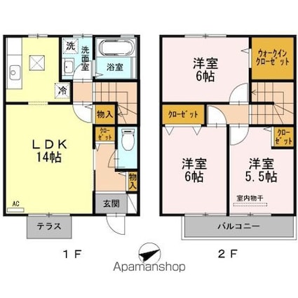 シャルムグレイスＩＩ　Ａ棟[3LDK/80.15m2]の間取図