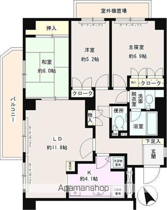 ＰＡＲＫ　ＮＥＷＰＯＲＴ[3LDK/80.27m2]の間取図