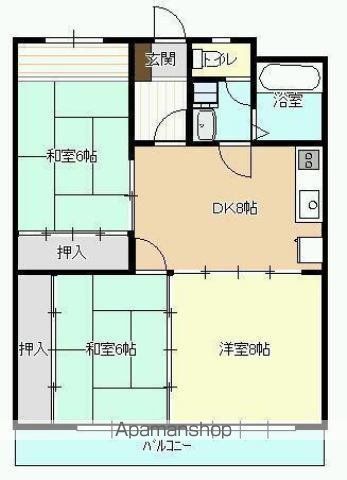 坂本第2マンションの間取り写真