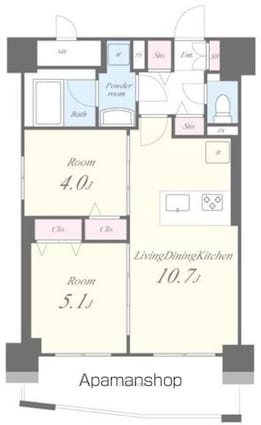 Ｐｏｒｔｏｆｉｎｏ（ポルトフィーノ）[2LDK/46.2m2]の間取図