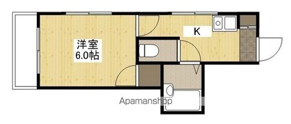ロイヤルメゾン古江[1K/18.2m2]の間取図